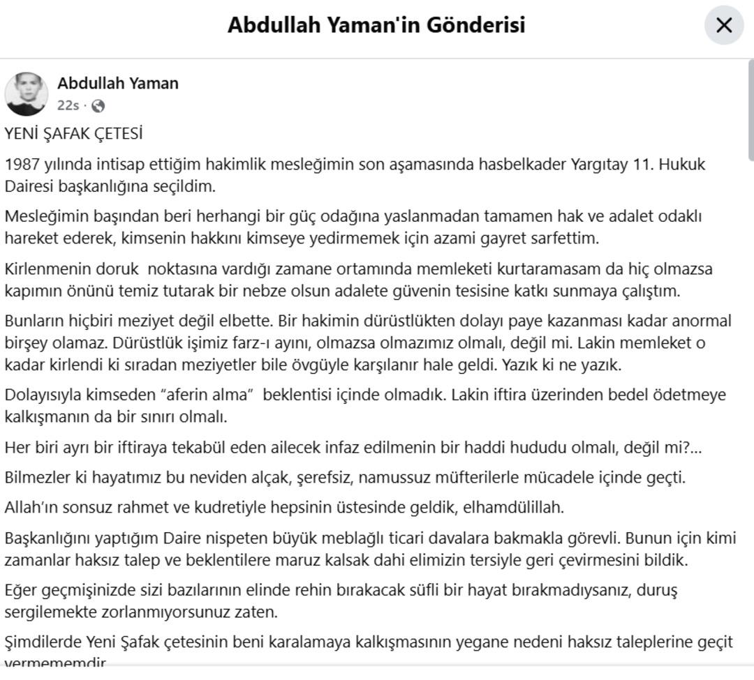 Yargıtay Dairesi Başkanı