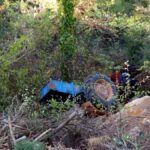 Aydın’da şarampole devrilen traktörün sürücüsü hayatını kaybetti